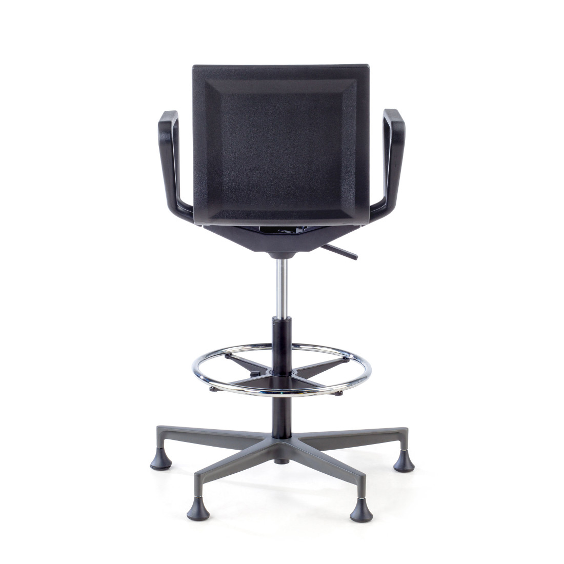 taburete de trabajo y laboratorio negro orbit plastico 7