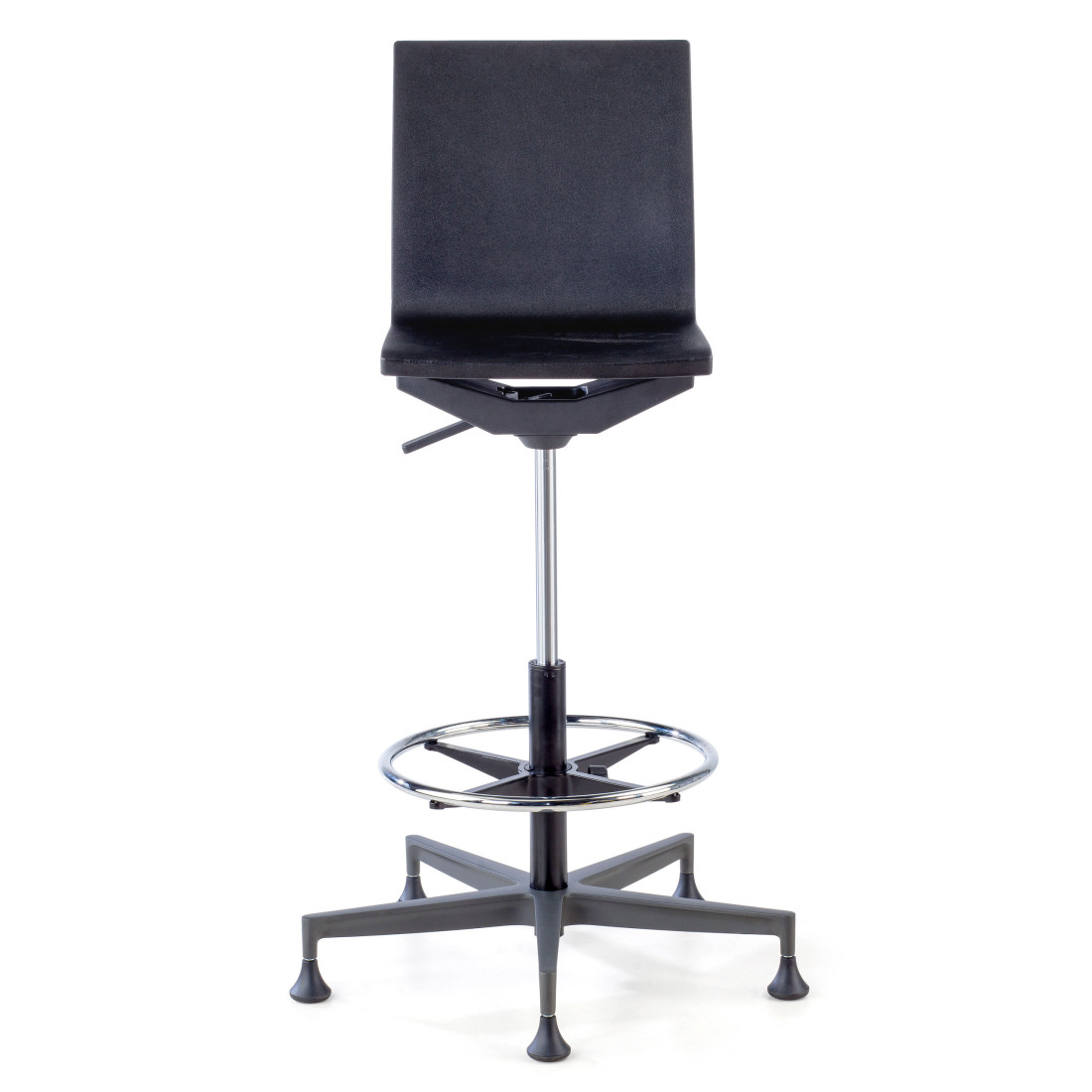 taburete de trabajo y laboratorio negro orbit plastico 3