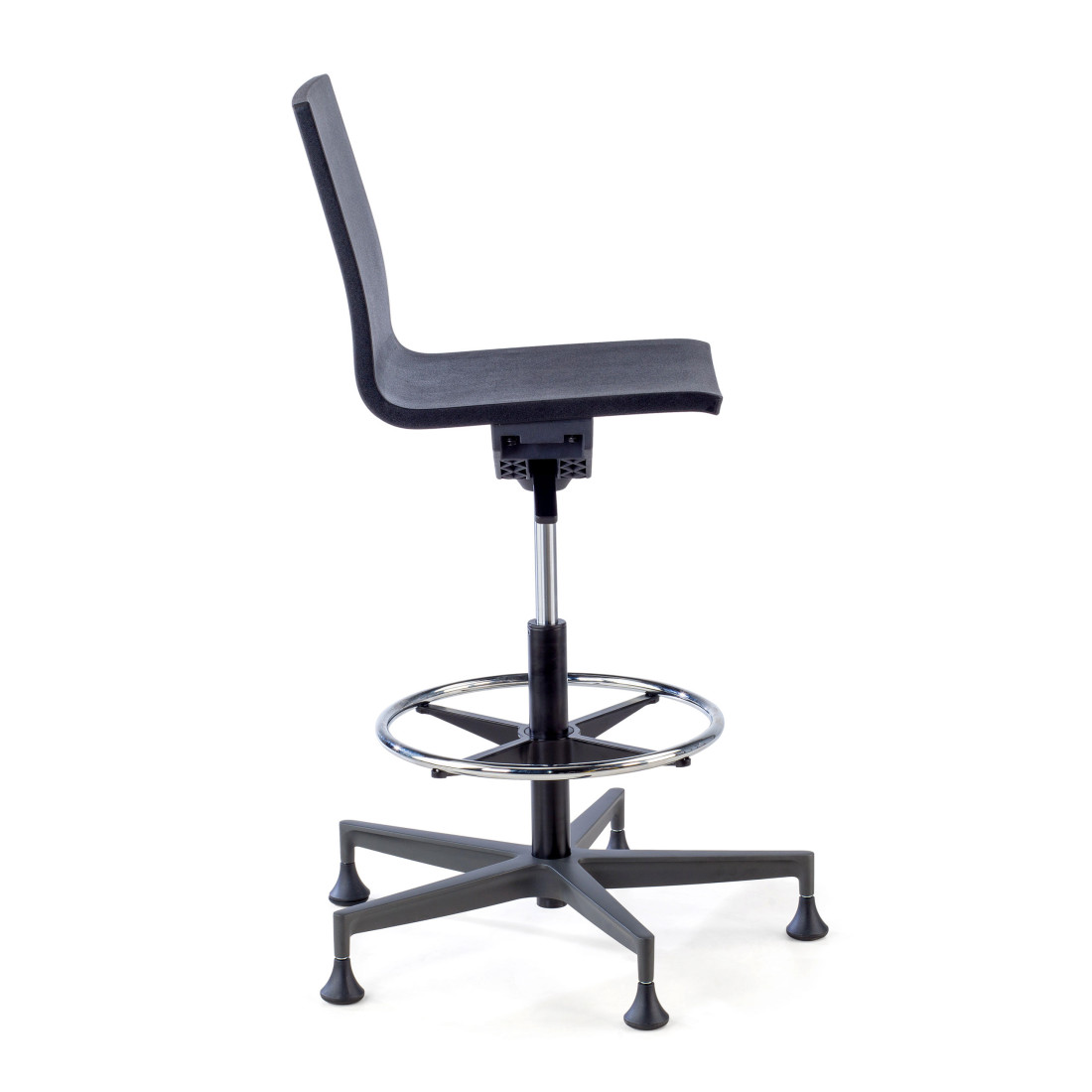 taburete de trabajo y laboratorio negro orbit plastico 4