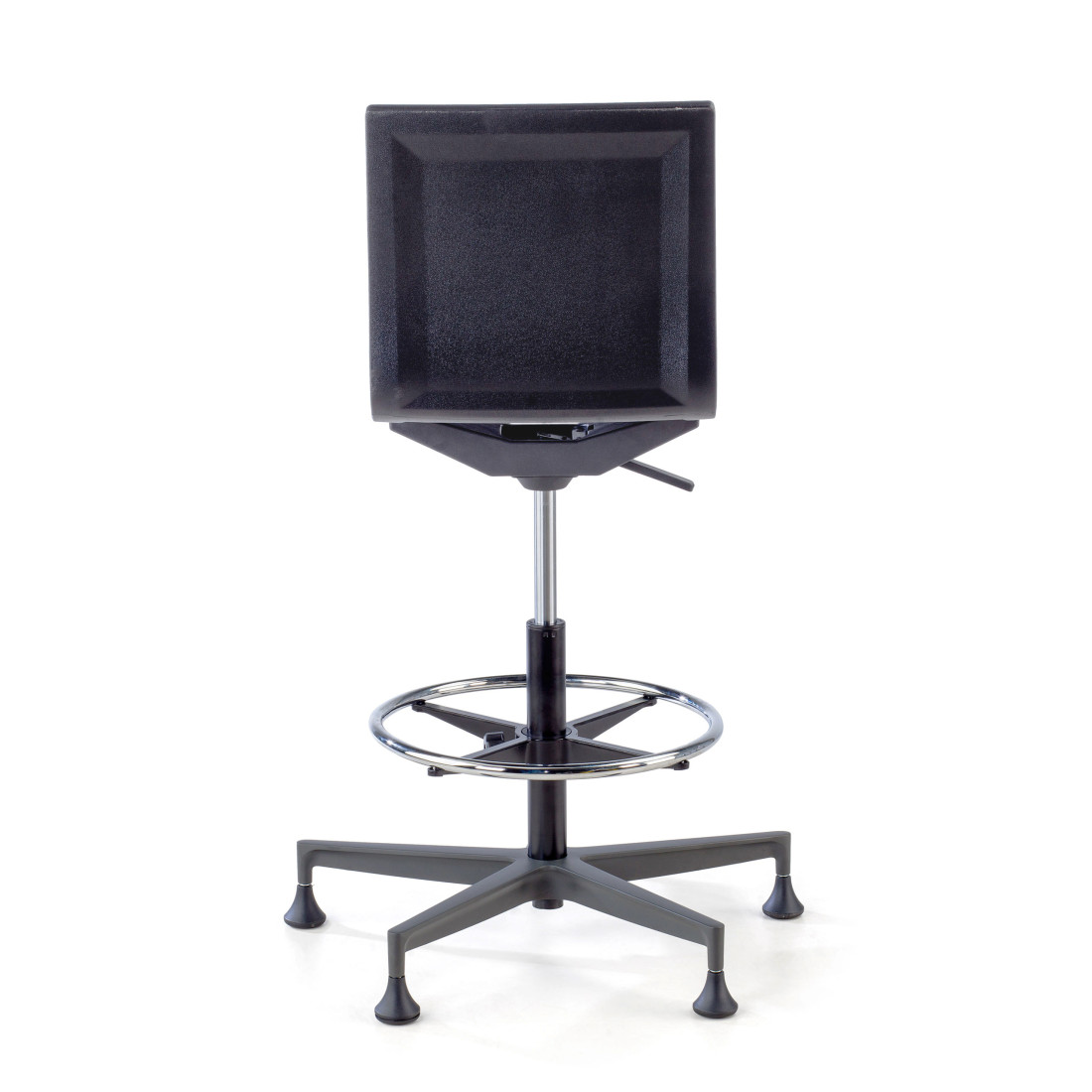 taburete de trabajo y laboratorio negro orbit plastico 6