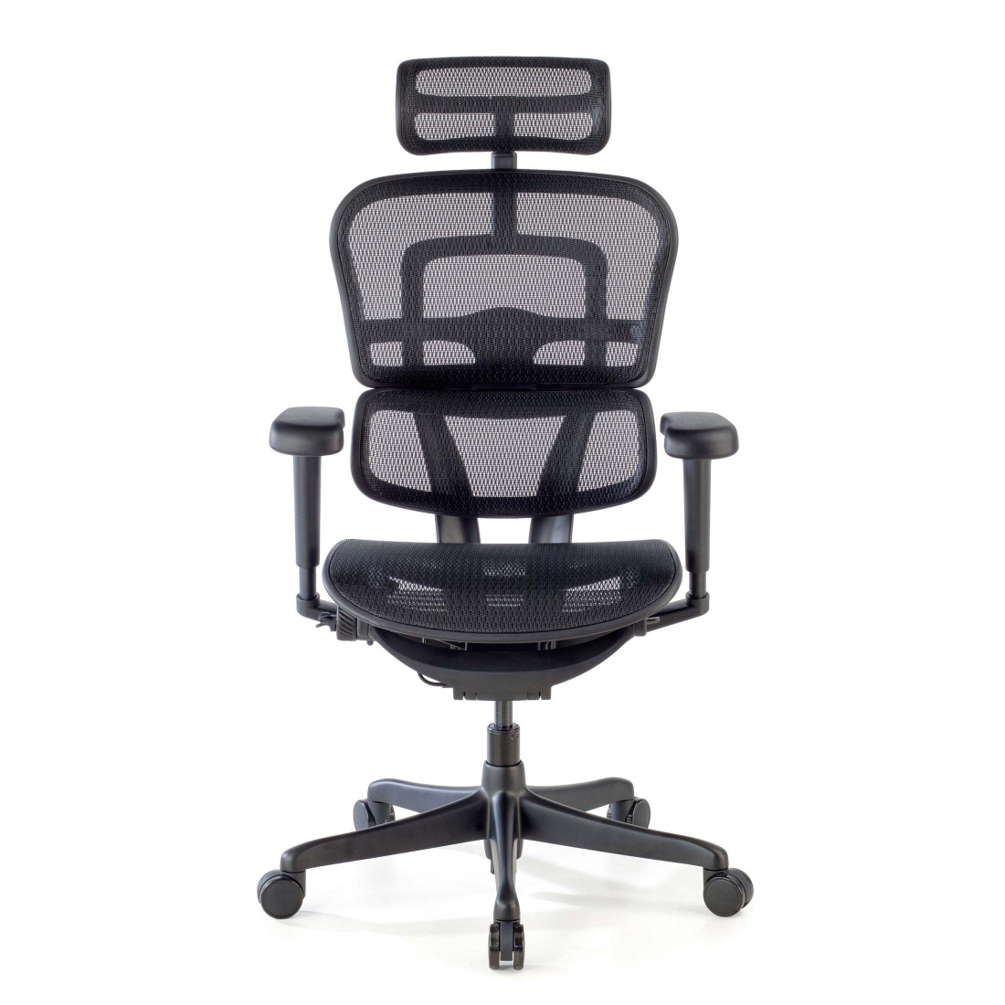 silla ergonomica negro ergohuman black carbon red 3