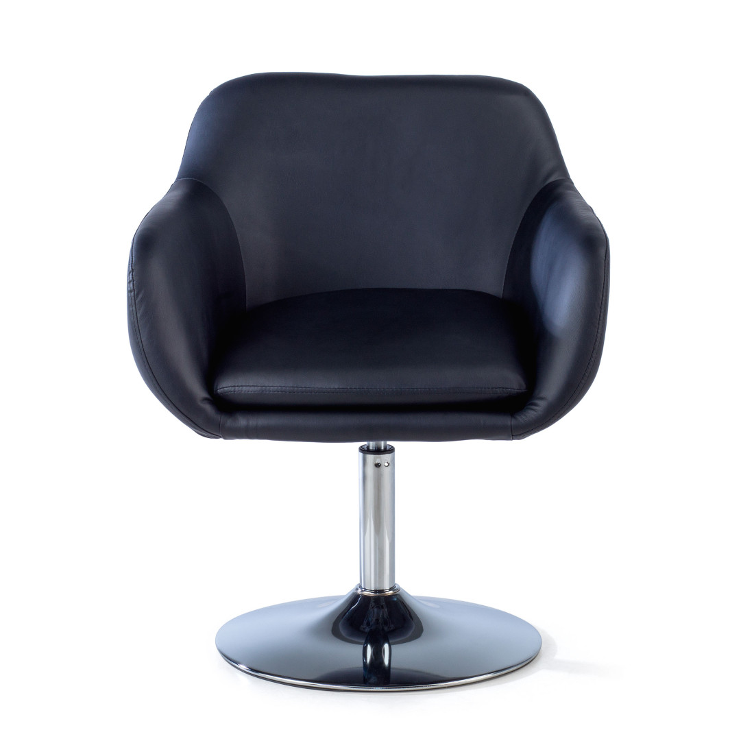 sillon para sala de espera negro soho piel sintetica 3