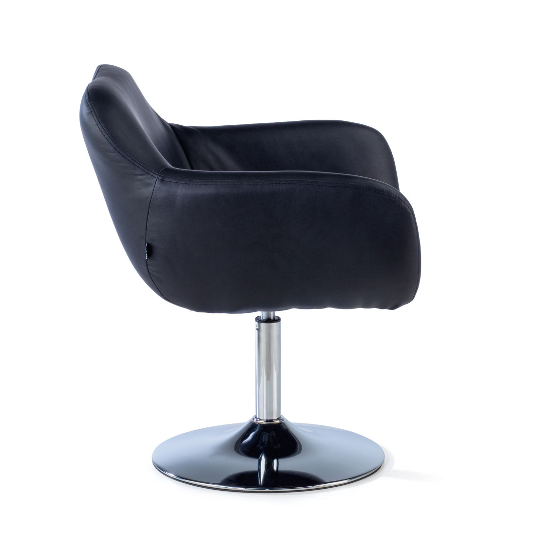 sillon para sala de espera negro soho piel sintetica 4