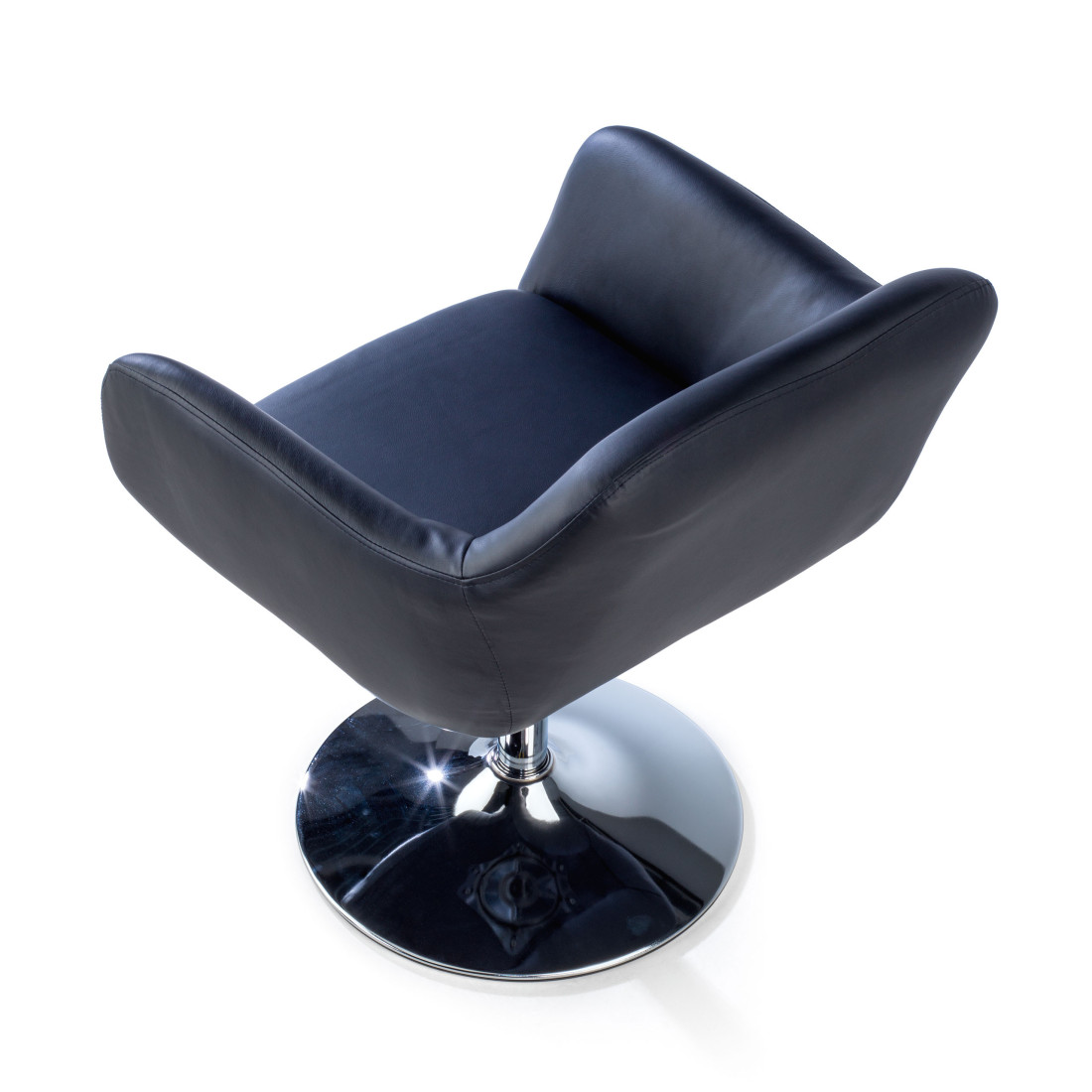 sillon para sala de espera negro soho piel sintetica 7