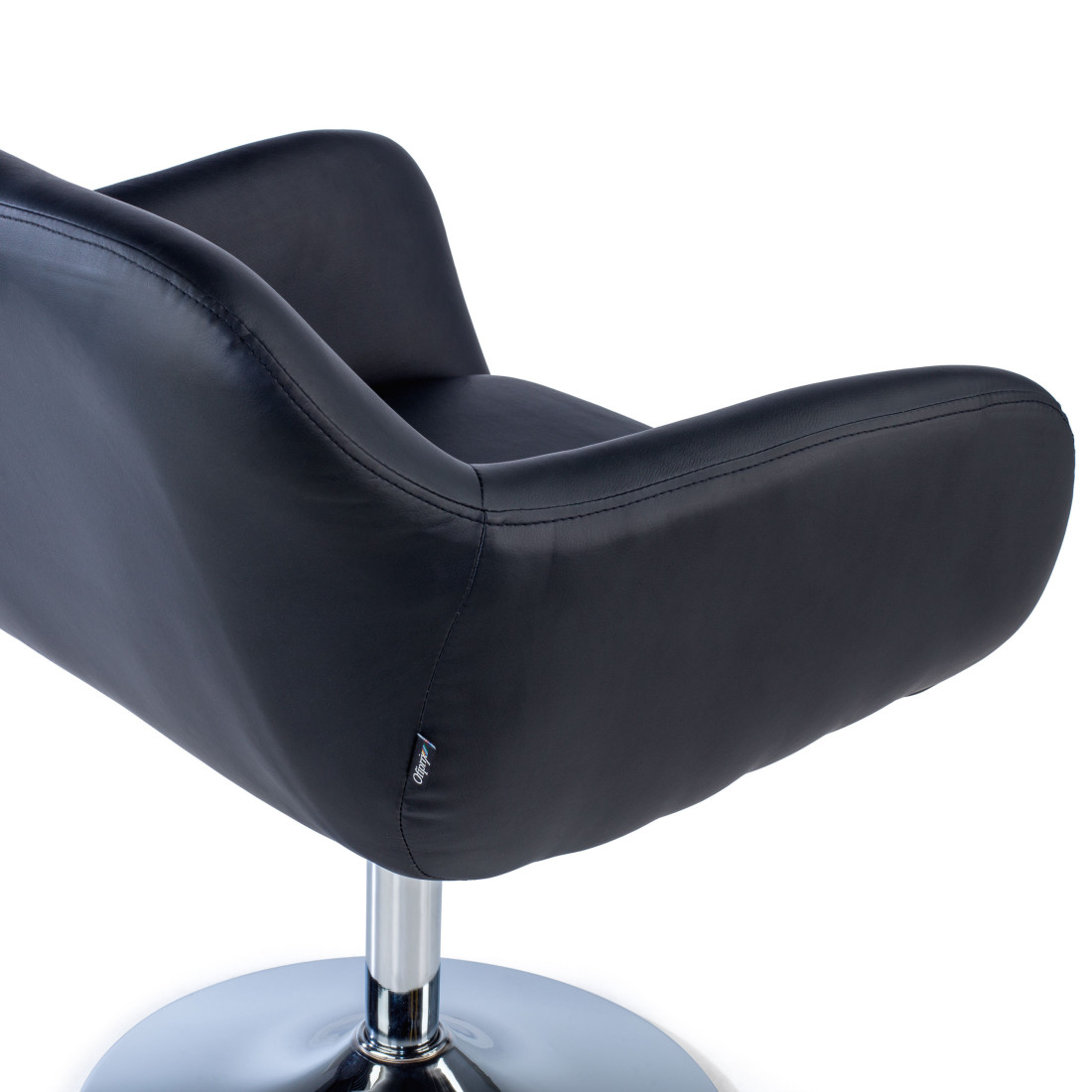 sillon para sala de espera negro soho piel sintetica 6