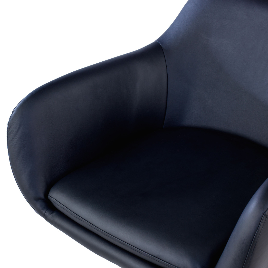 sillon para sala de espera negro soho piel sintetica 5