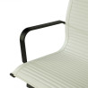 sillon de oficina blanco croma estructura negra ecopiel piel sintetica 5