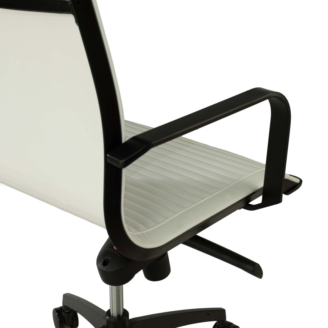 sillon de oficina blanco croma estructura negra ecopiel piel sintetica 6