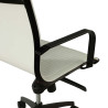 sillon de oficina blanco croma estructura negra ecopiel piel sintetica 6