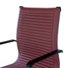 sillon de oficina rojo croma estructura negra ecopiel piel sintetica 5