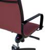 sillon de oficina rojo croma estructura negra ecopiel piel sintetica 6