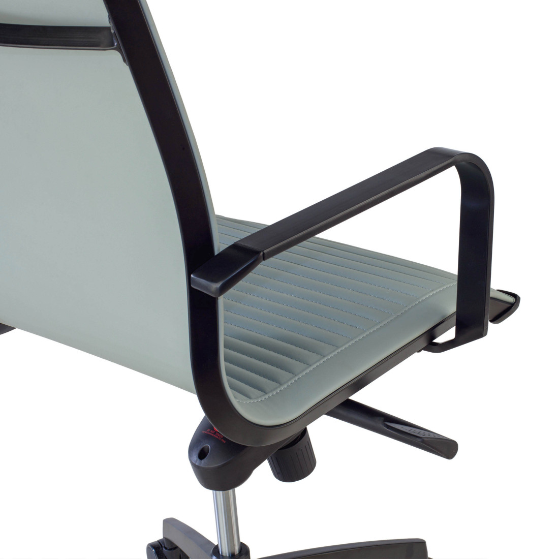 sillon de oficina gris croma estructura negra ecopiel piel sintetica 6