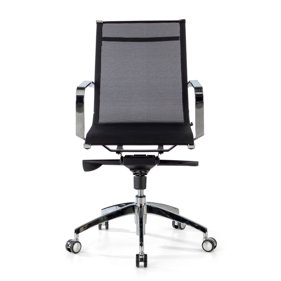 sillon de oficina negro croma estructura cromada red red 3