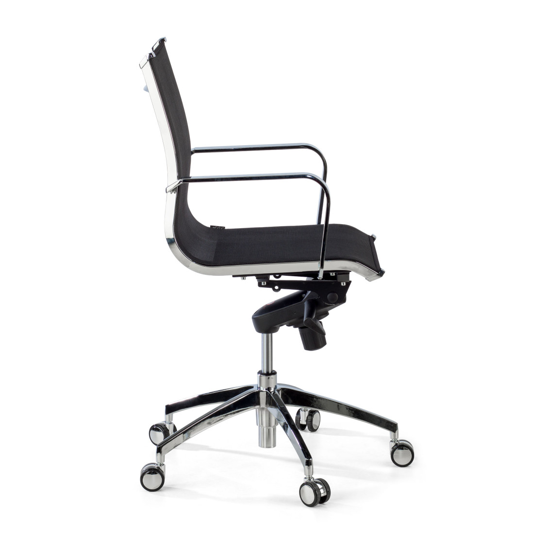 sillon de oficina negro croma estructura cromada red red 5
