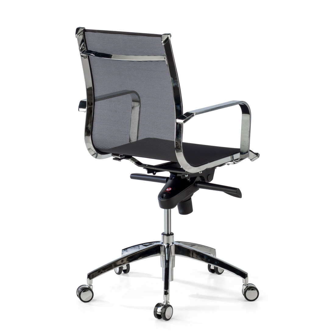sillon de oficina negro croma estructura cromada red red 8