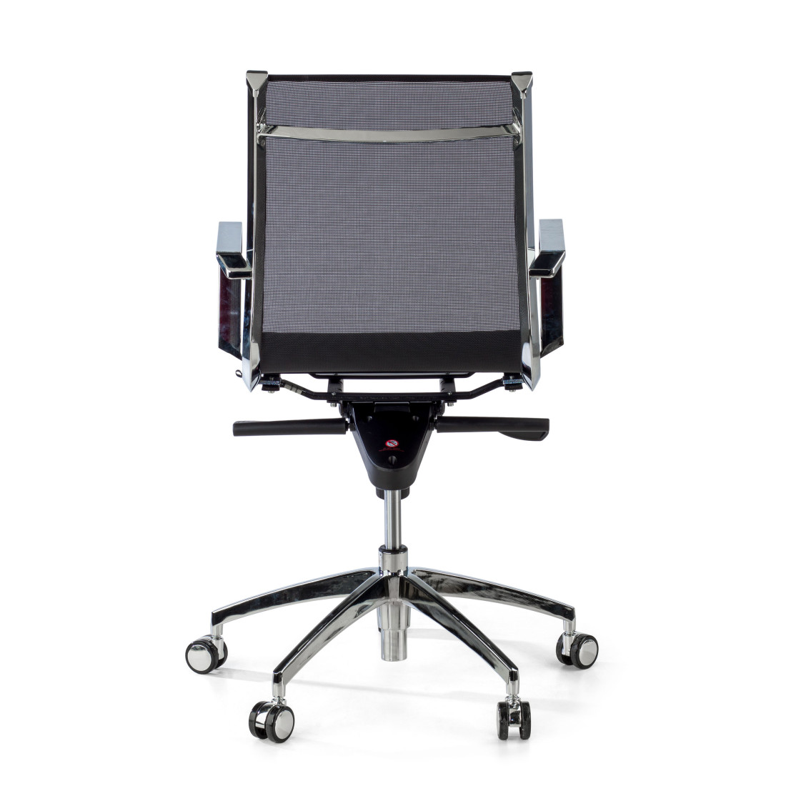 sillon de oficina negro croma estructura cromada red red 6