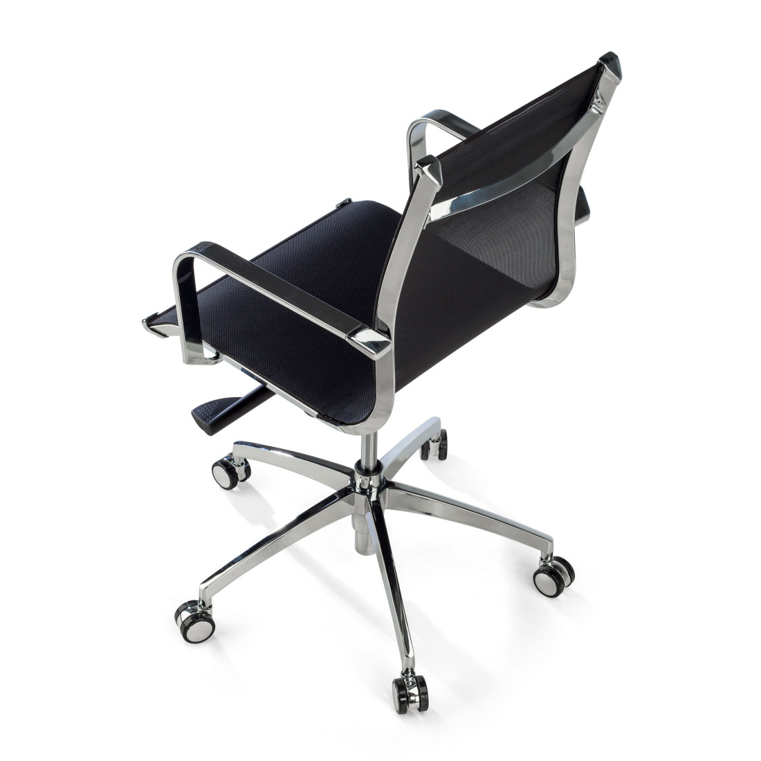 sillon de oficina negro croma estructura cromada red red 7