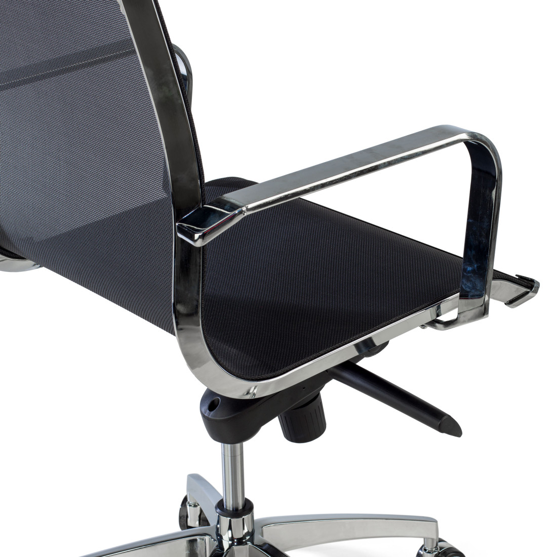 sillon de oficina negro croma estructura cromada red red 4