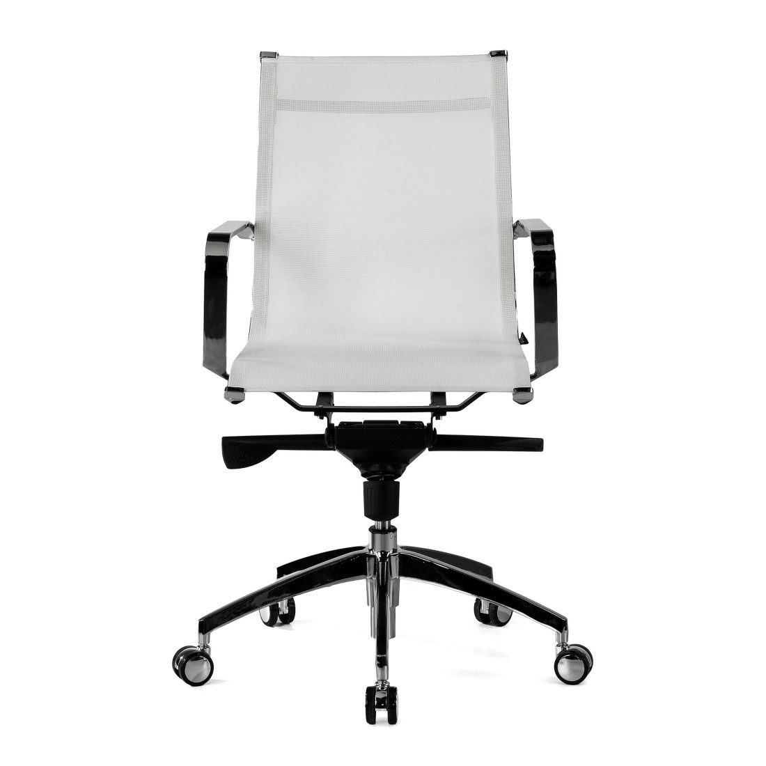 sillon de oficina blanco croma estructura cromada red red 3