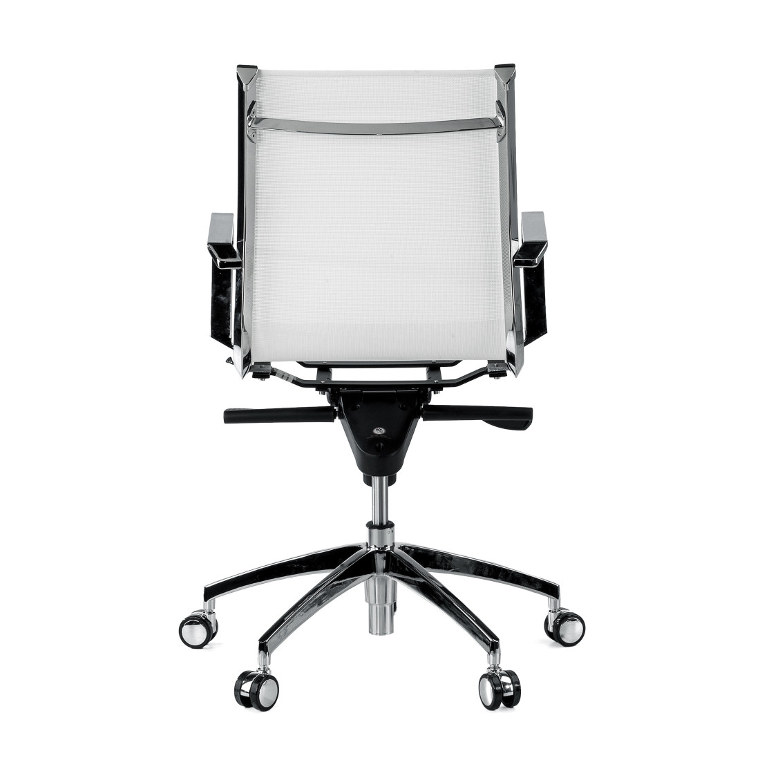 sillon de oficina blanco croma estructura cromada red red 6