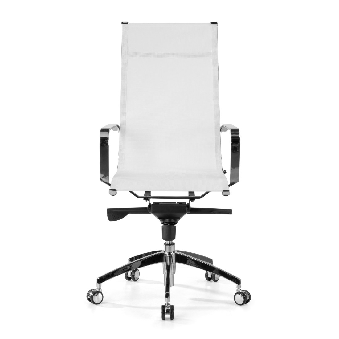 sillon de oficina blanco croma estructura cromada red red 3