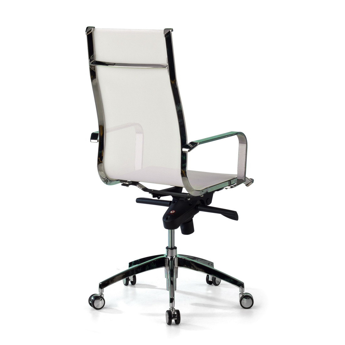 sillon de oficina blanco croma estructura cromada red red 9