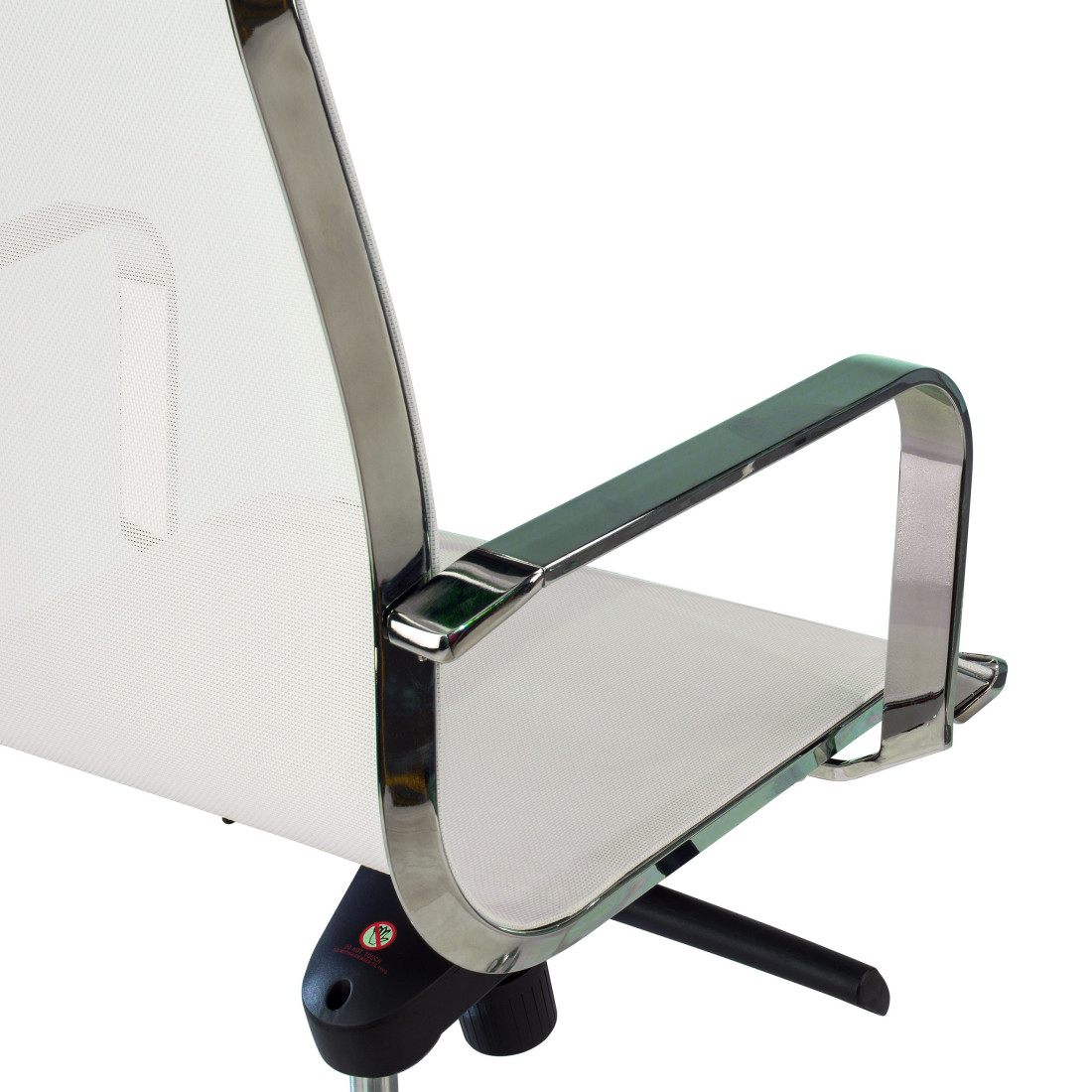 sillon de oficina blanco croma estructura cromada red red 5