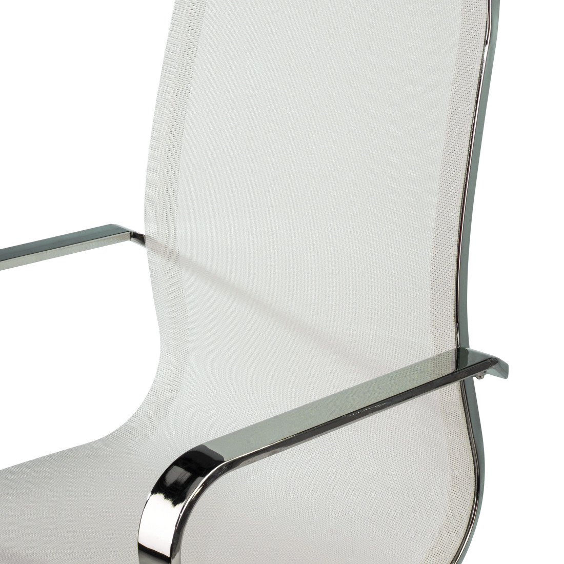 sillon de oficina blanco croma estructura cromada red red 7