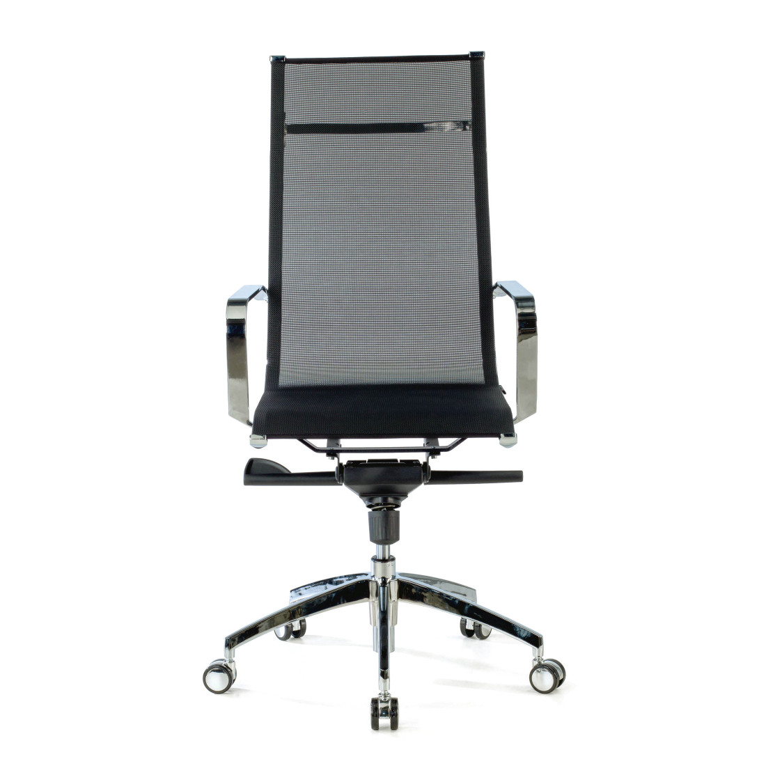 sillon de oficina negro croma estructura cromada red red 3