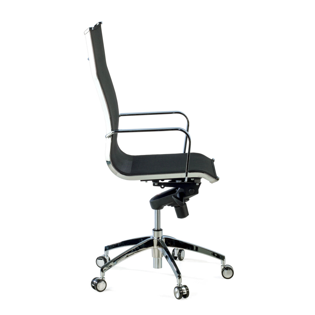 sillon de oficina negro croma estructura cromada red red 4