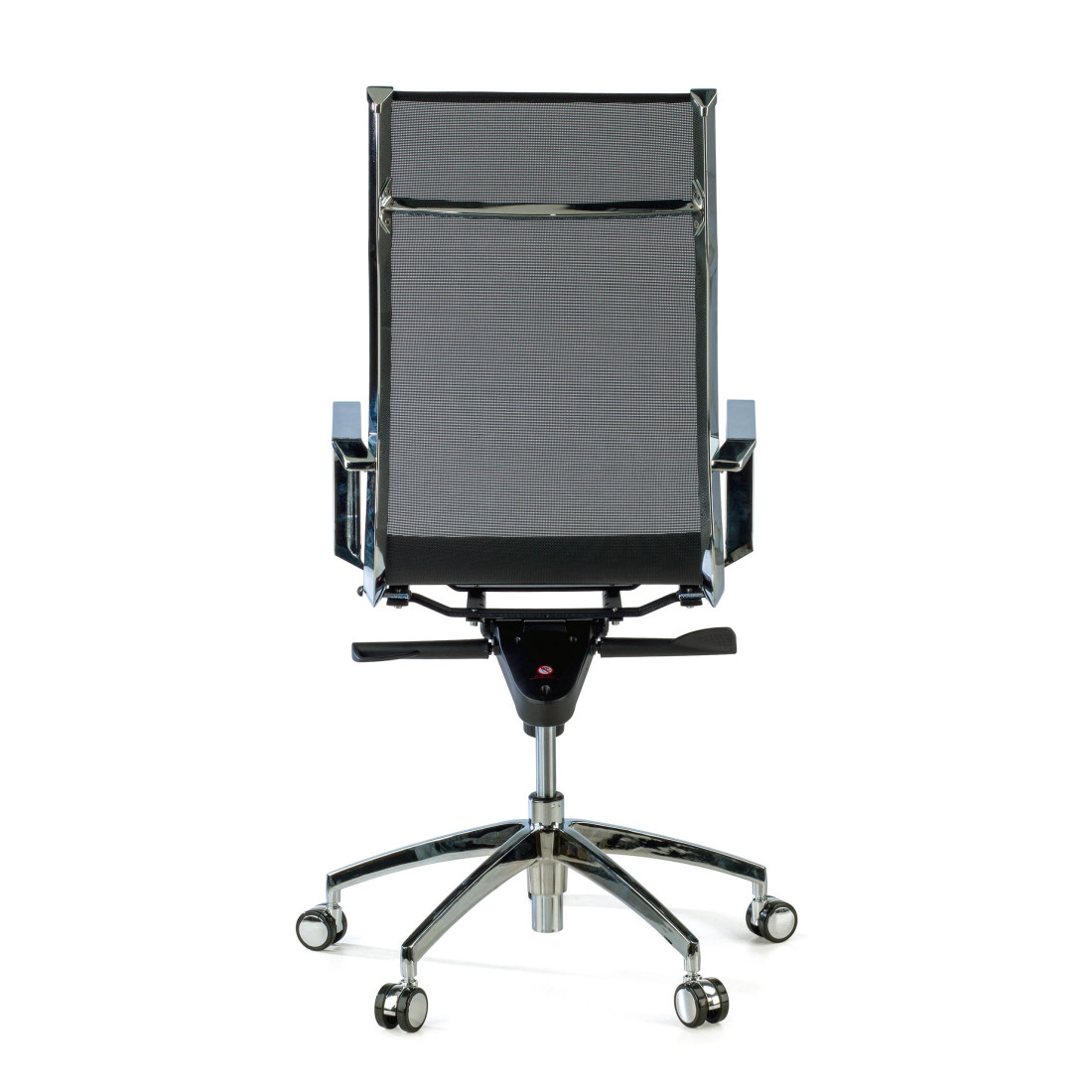 sillon de oficina negro croma estructura cromada red red 6