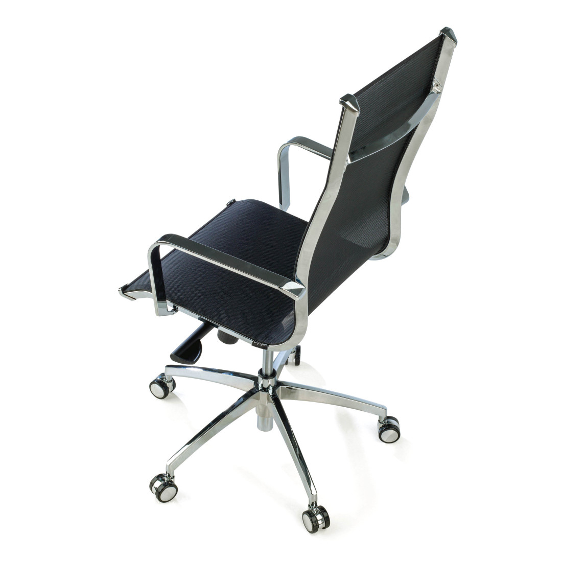 sillon de oficina negro croma estructura cromada red red 9