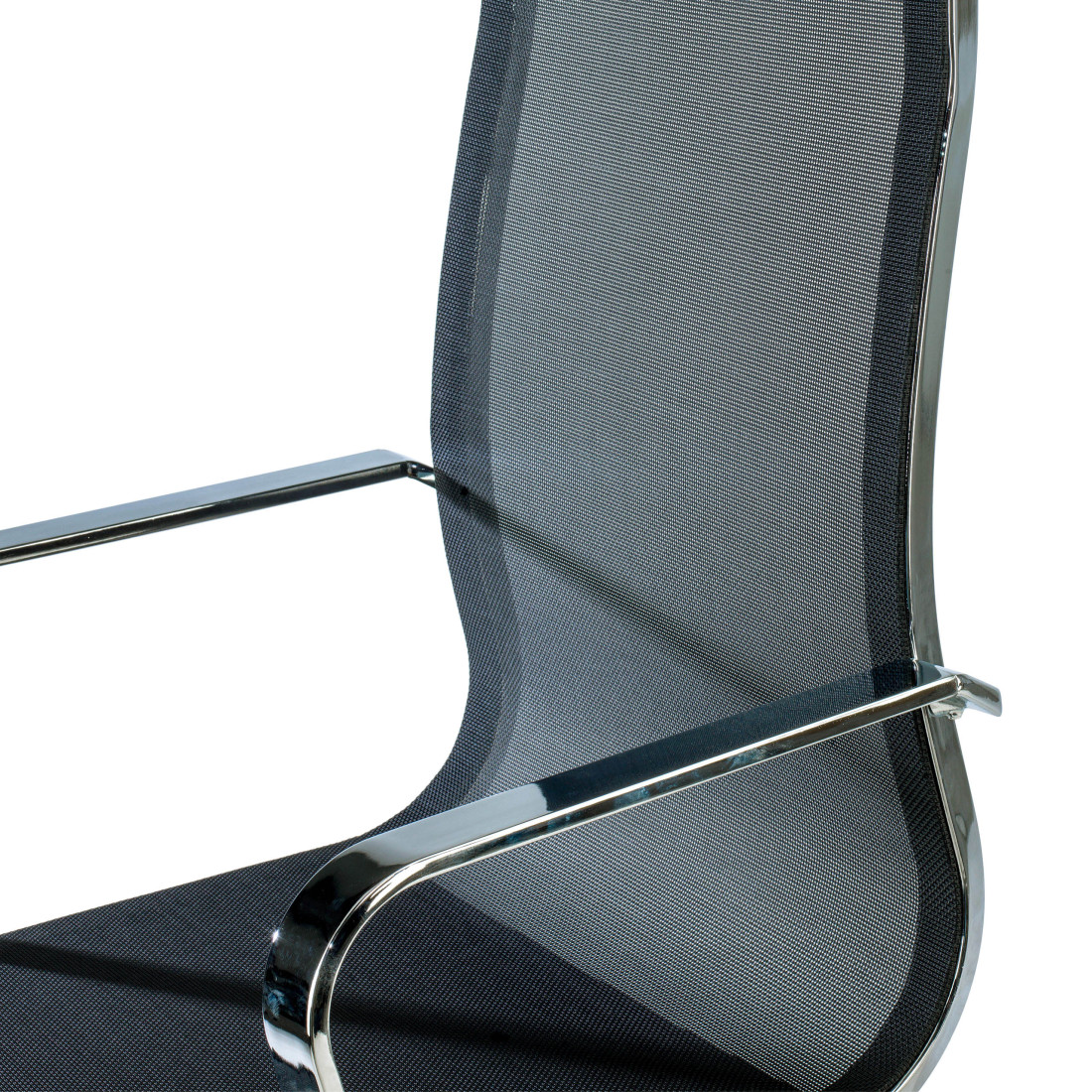 sillon de oficina negro croma estructura cromada red red 8