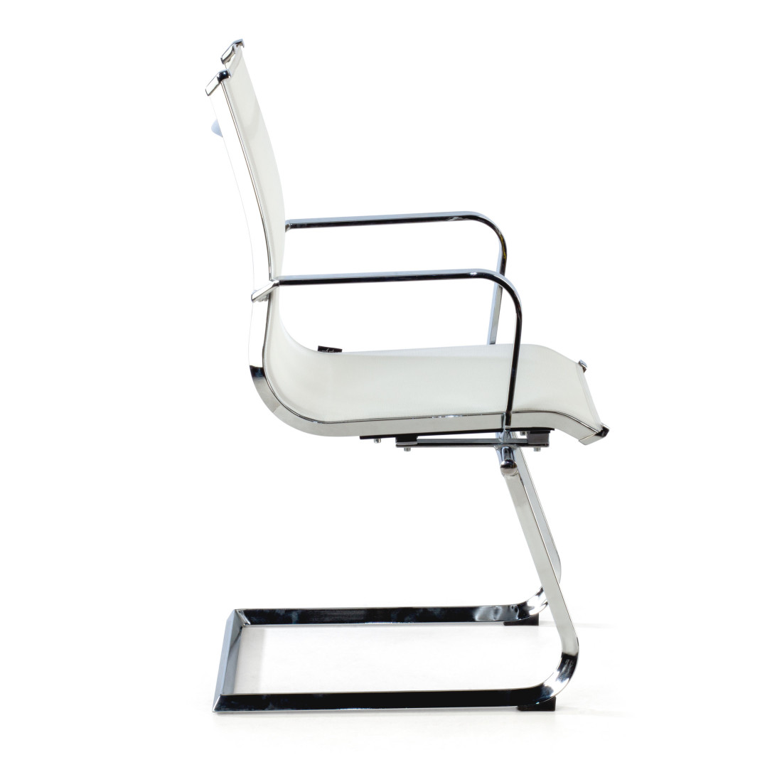 silla confidente blanco croma estructura cromada red red 3