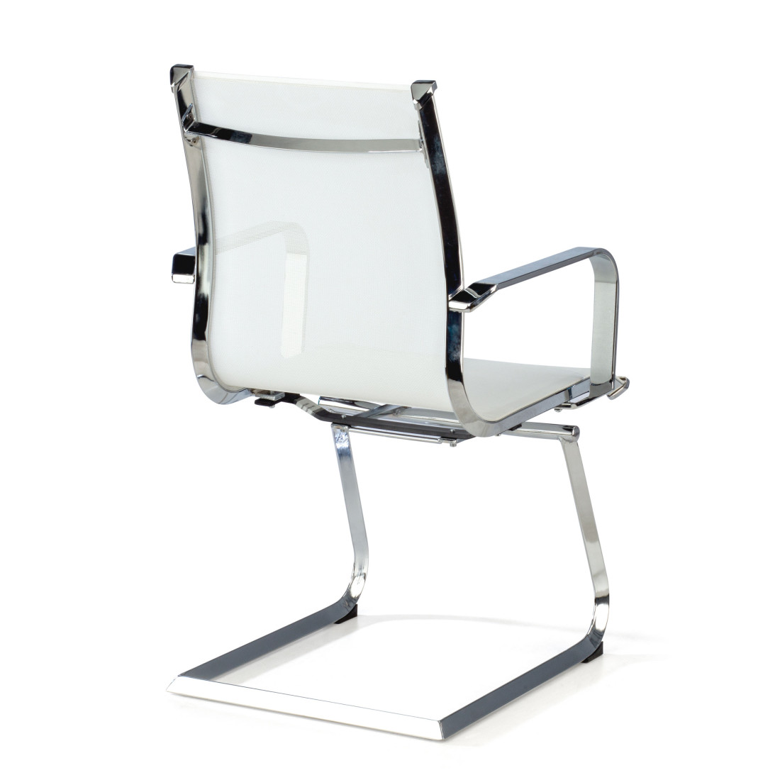 silla confidente blanco croma estructura cromada red red 8