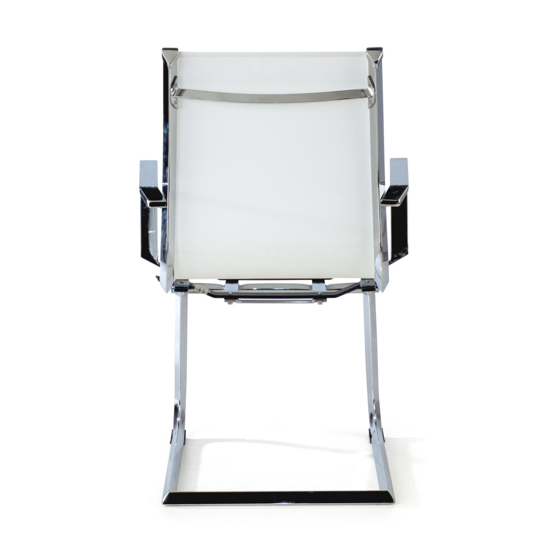 silla confidente blanco croma estructura cromada red red 6