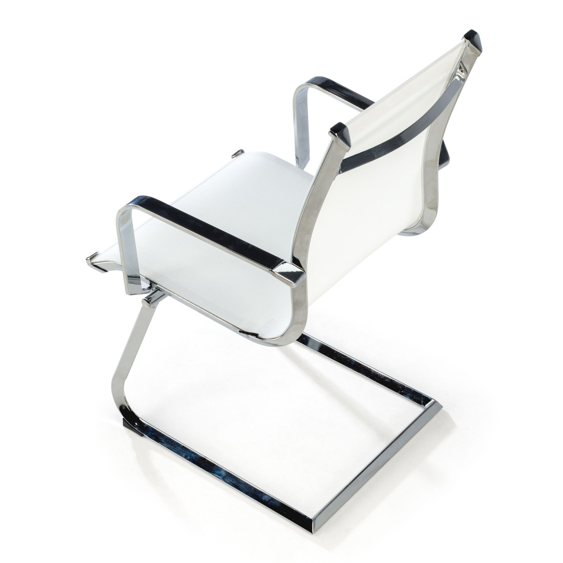 silla confidente blanco croma estructura cromada red red 7
