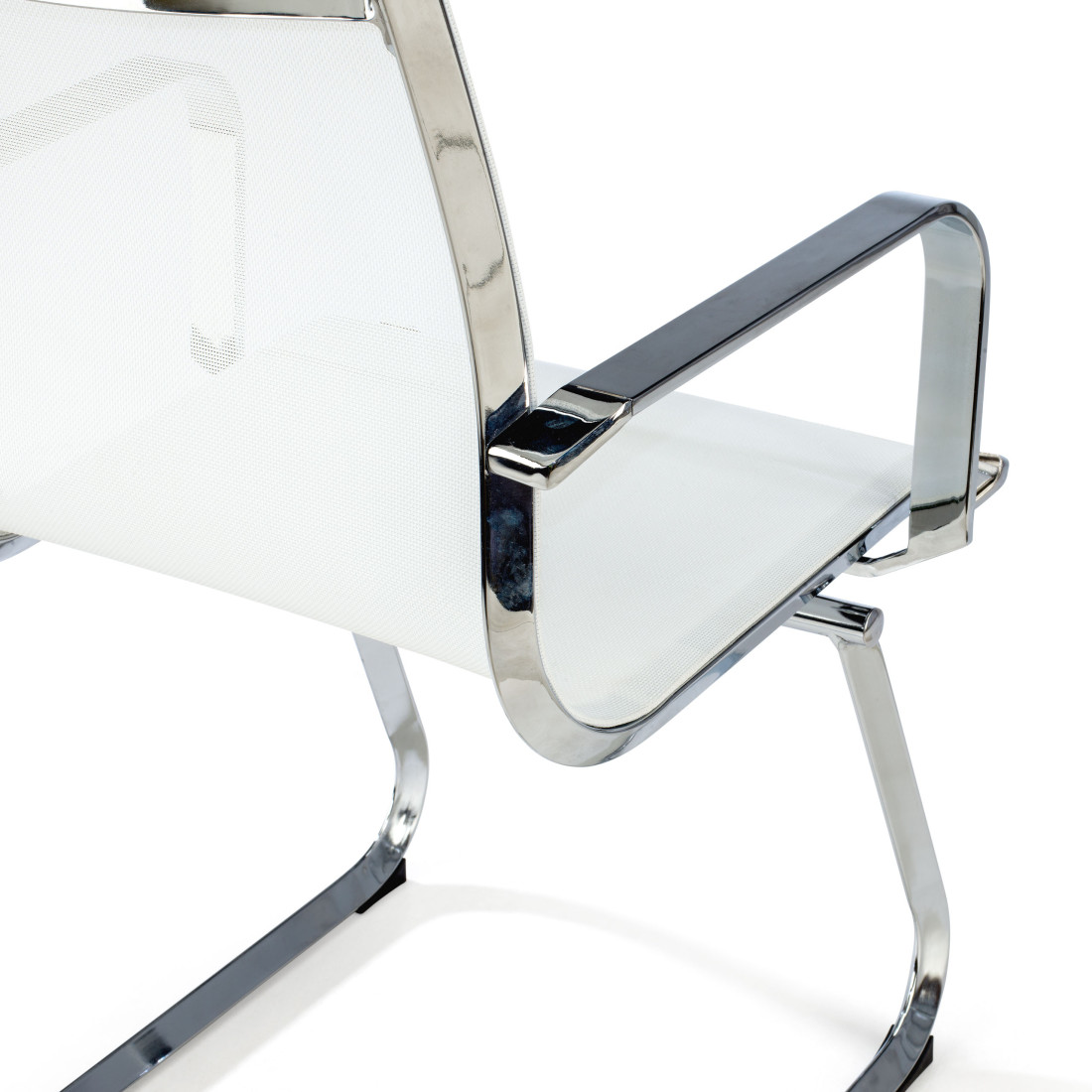 silla confidente blanco croma estructura cromada red red 5