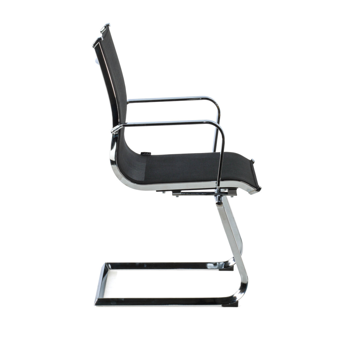 silla confidente negro croma estructura cromada red red 4