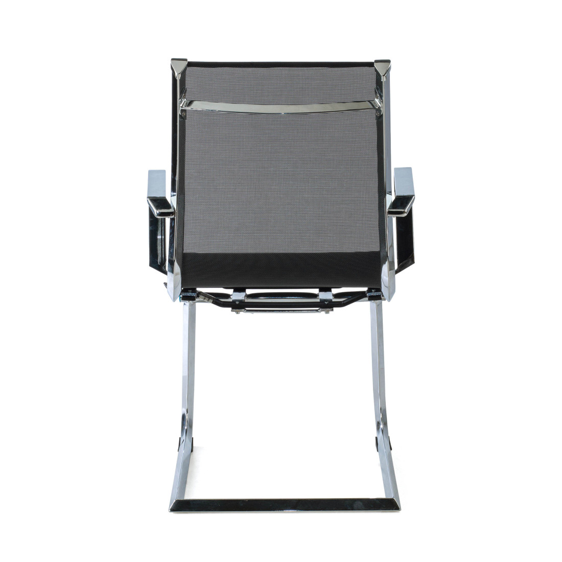 silla confidente negro croma estructura cromada red red 7