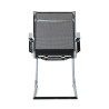 silla confidente negro croma estructura cromada red red 7