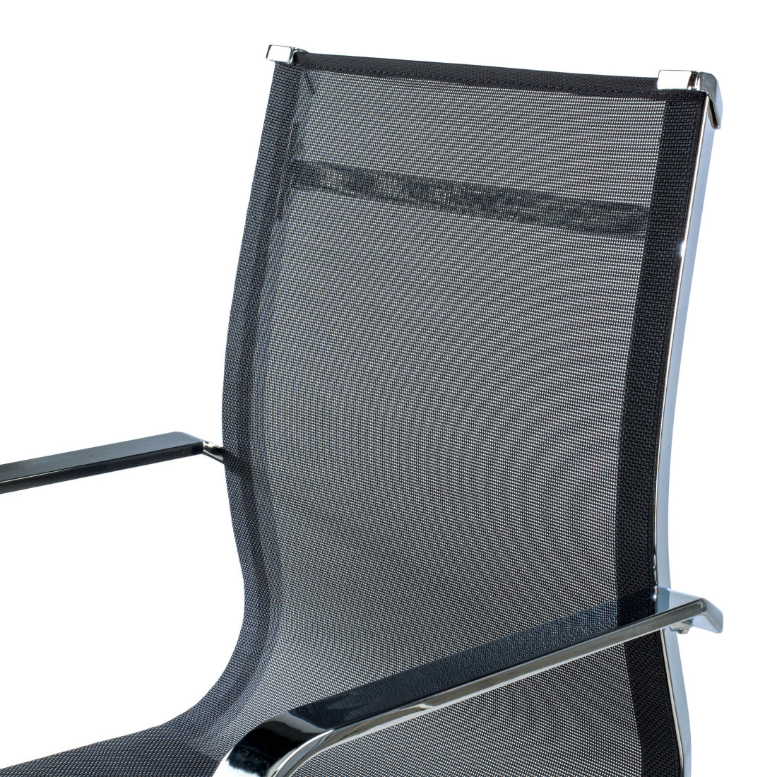 silla confidente negro croma estructura cromada red red 6