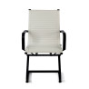 silla confidente blanco croma estructura negra ecopiel piel sintetica 3