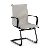 Sillón confidente de oficina Croma, estructura negra - BLANCO