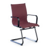 Sillón confidente de oficina Croma, estructura negra - ROJO
