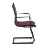 silla confidente rojo croma estructura negra ecopiel piel sintetica 4