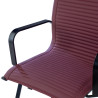 silla confidente rojo croma estructura negra ecopiel piel sintetica 5
