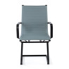 silla confidente gris croma estructura negra ecopiel piel sintetica 3