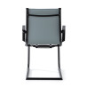 silla confidente gris croma estructura negra ecopiel piel sintetica 6