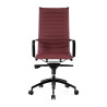 sillon de oficina rojo croma estructura negra ecopiel piel sintetica 3